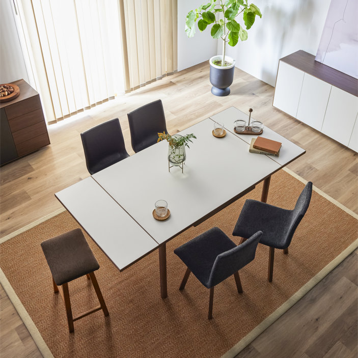 【オンライン限定】AT 120 伸長式 伸縮 ダイニングテーブル (WN)